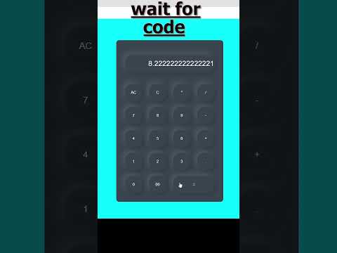 Calculator project using HTML CSS & JAVASCRIPT #coding #programming #code