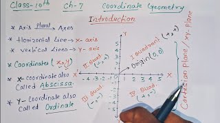 Coordinate Geometry Class 10th Maths Chapter-7 introduction | Class 10 maths coordinate Geometry