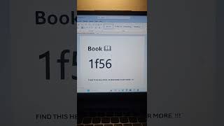 Book 📖 icon in MS Word #2025 #computer #msword #microsoft #excel