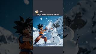 Do you wanna build a snowman ☃️ #onepiece #dragonball #luffy #goku #vivago #aianimation @vivago_ai