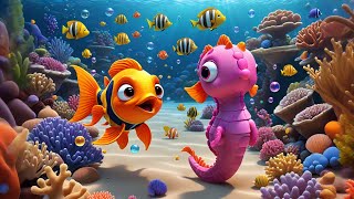 Freddy Fish Blows Bubbles | Underwater Song for Kids | Nursery Rhymes and Ocean Learning