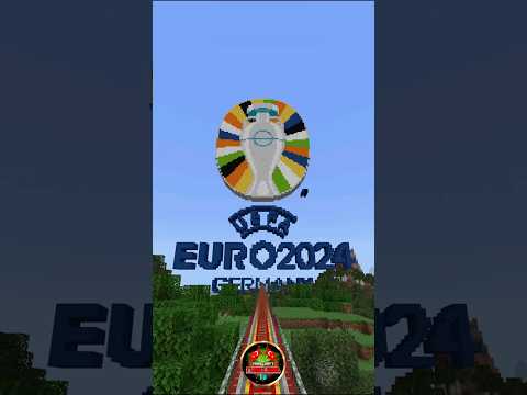 Countries Participating in Euro 2024 are in Our Minecraft World #minecraft #euro2024 #minecraftflags