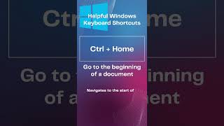 Windows Keyboard Shortcuts  Ctrl + Home