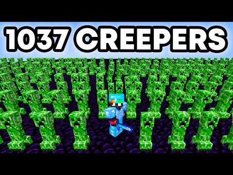 1,037 Creepers VS Minecraft SMP...
