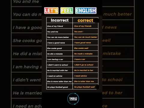 Incorrect vs Correct sentences || #shorts