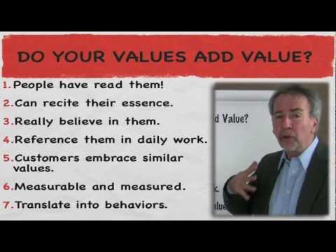 Tips from Terry's Toolbox - Do Your Values Add Value?