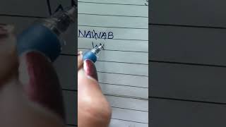 (Nawab)Names Logo Design❤️ #art #shorts #logo #artmaker #artdesign #viralvideo #graphicdesign #calli