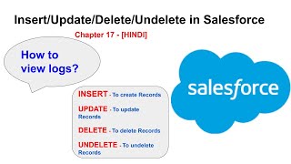 Insert/Update/Delete/Undelete in Salesforce - Chapter 17 [HINDI]