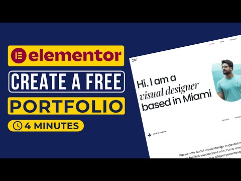 How To Make Portfolio Website In Wordpress With Elementor Free 2025 | Elementor Free Portfolio