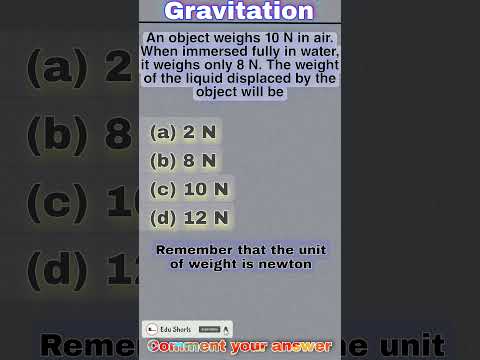Gravitation Class 9 MCQ Chapter 10 | #shorts