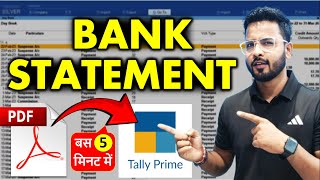 PDF to Tally Bank Statement Accounting | Tally Prime | Accounting entry #tallyprime
