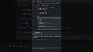 Left Rotation of an Integer Array #array #dsa #shorts #trending