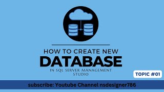 How to create new database in sql server management studio