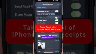 Control Your Read Receipts Like a Pro! #iPhoneTips #iMessage #AppleHacks #TechHacks #iPhoneTricks