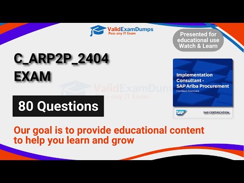 C_ARP2P_2404 Exam, SAP Certified Associate - Implementation Consultant - SAP Ariba Procurement