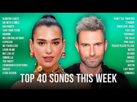 Top 40 Pop Songs This Week 2025 🎤  Bruno Mars, Dua Lipa, Maroon 5, Lady Gaga, The Weeknd