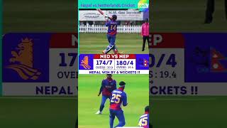 Nepal vs Netherlands Cricket #quickkhabar #nepalcricket #shorts