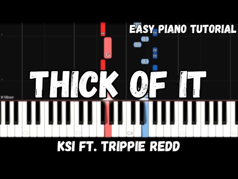 KSI - Thick Of It ft. Trippie Redd (Easy Piano Tutorial)