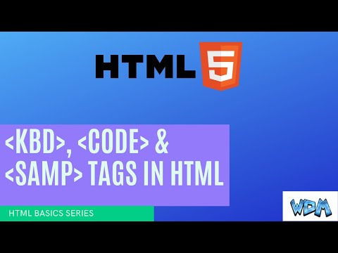 kbd, code and samp tag