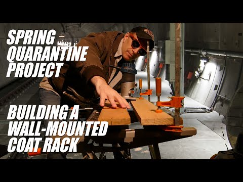 REBEL TUNNEL VLOG:  SPRING QUARANTINE DIY PROJECT: BUILDING A WALL- MOUNTED COAT RACK, HAT RACK!