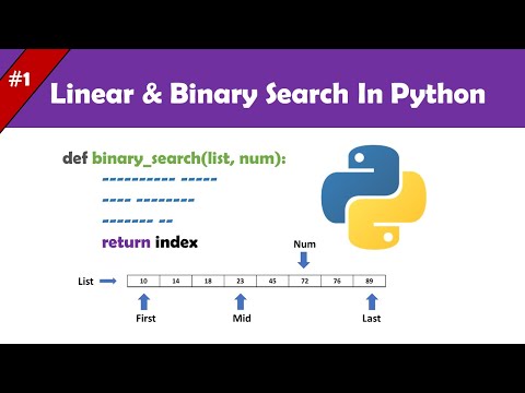 linear & binary search explanation | python code | searching & sorting #1