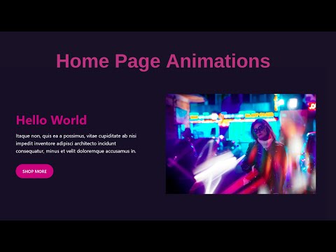 How to Create  Animated Website Landing Page  || HTML & CSS