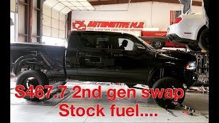 6.7 CUMMINS S467.7 2ND GEN SWAP DYNO RUN (stock fuel)...