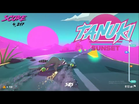 【TANUKI SUNSET】タヌキがスケボーするゲーム