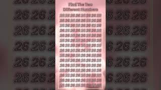 Find 👉 "The Two Different Numbers" 🤔 #brainteasers #fun #puzzle #shortsgame #games