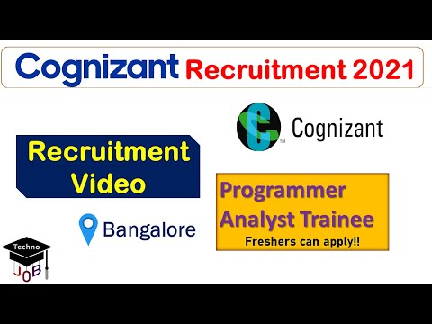 Cognizant Recruitment 2021 | Cognizant Campus Placement | Programmer Analyst Trainee Role