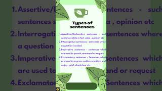Types of sentences  #englishforspecificpurposes