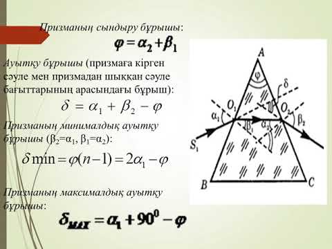 8 grade Жарықтың сыну заңы