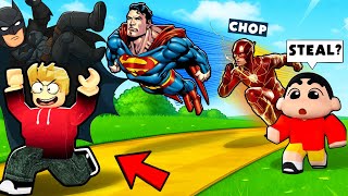 ROBLOX CHOP AND FROSTY STEAL BATMAN IN STEAL A SUPERHERO