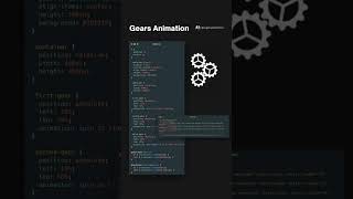 Gears svg animation with pure css #shorts #css #cssanimation #html #webdeveloper #frontend #ui #ux