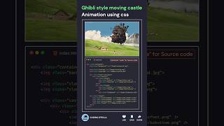 CSS Ghibli style moving castle animation☠️🥱 #cssanimation #ghibli