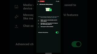 whatsapp advanced chat privacy/advanced security/advanced messaging