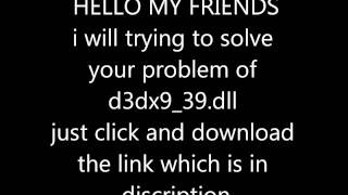 d3dx9_39.dll problem or missing