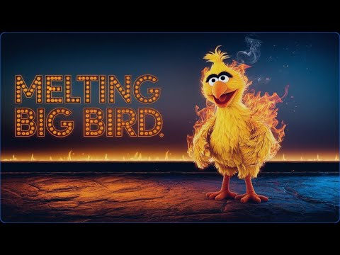 Melting Big Big Bird Toy with a Hand Torch