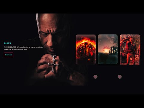 How to make an Image Slider with an Effect | Background and Thumbnails | HTML CSS & JS