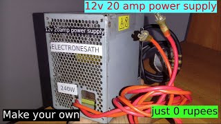 DIY homemade power supply.very powerful.multi purpose.From broken, old computer.