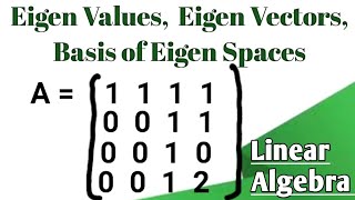 Eigen Values, Eigen vectors & Basis of Eigen Space | Linear Algebra  #spectrumofmathematics