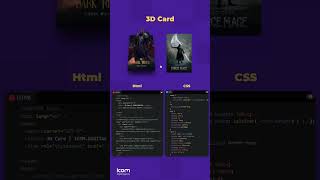 3D card design #javascript #css #code #coding #webproject #webdesign #programming #3dcard