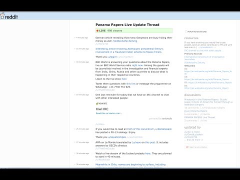 Panama Papers Live Update Thread #PanamaPaper #Panamagate and IRC