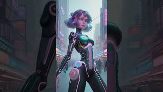 "AI's Cyberpunk Odyssey: Neon Alleys & Urban Dystopia #TechNoir #AICities"