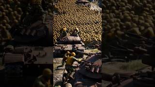 1000000 Soldiers in Yellow Storm Enemy Tanks! Brutal Tank Battle Goes Viral!