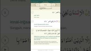 Q.s Al-'Asr, Latin dan Terjemahan