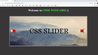 Image Slider | How to create an image slider in HTML and CSS | Web Development | #CWA#HTML#CSS