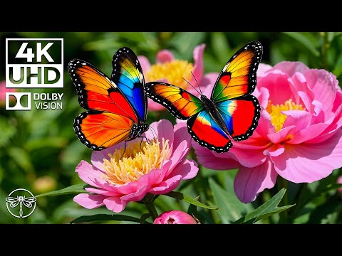 Symphony of Insects - 4K Butterfly Wings and Calm Melodies, Soothing Music