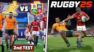 BRITISH & IRISH LIONS vs AUSTRALIA SECOND TEST - Lions Tour 2025 | RUGBY 25 Gameplay & Commentary