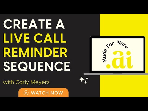Create An Email Reminder Sequence For Your Live Calls
